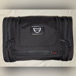 TUMI Alpha 3 Ballistic Nylon Hanging Travel Kit Toiletry Cosmetic Bag Black NICE